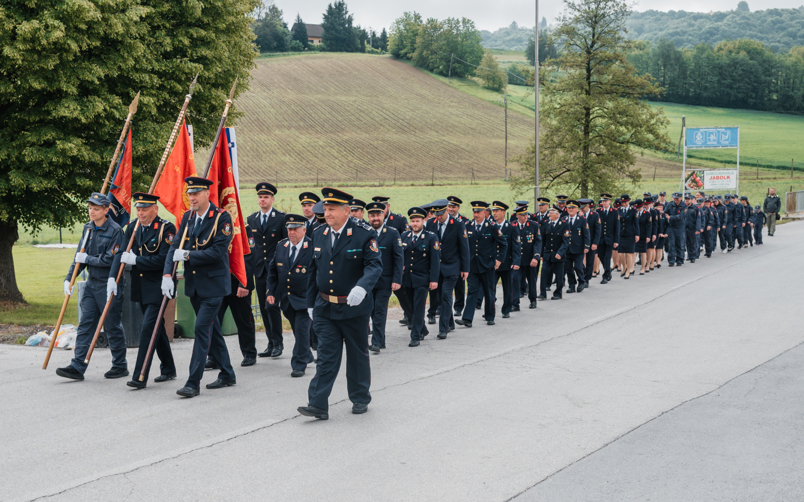 Gasilci iz Selc in Voličine skupaj pri Florjanovi maši