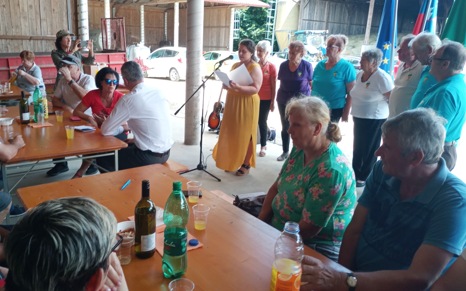 V Slovenskih goricah so dan državnosti počastili s srečanjem pri bolnici Cafa. Foto: Marjan Toš