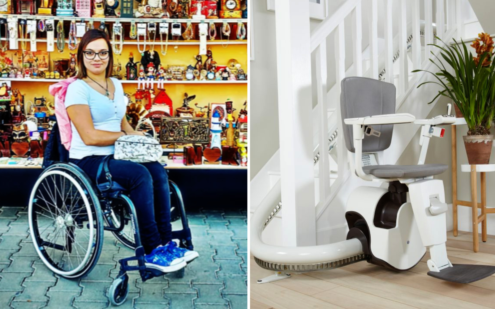 Mihela si želi z nakupom dvižnega stola olajšati življenje, saj bi z lahkoto prehajala med nadstropji. Foto osebni arhiv in JR Product