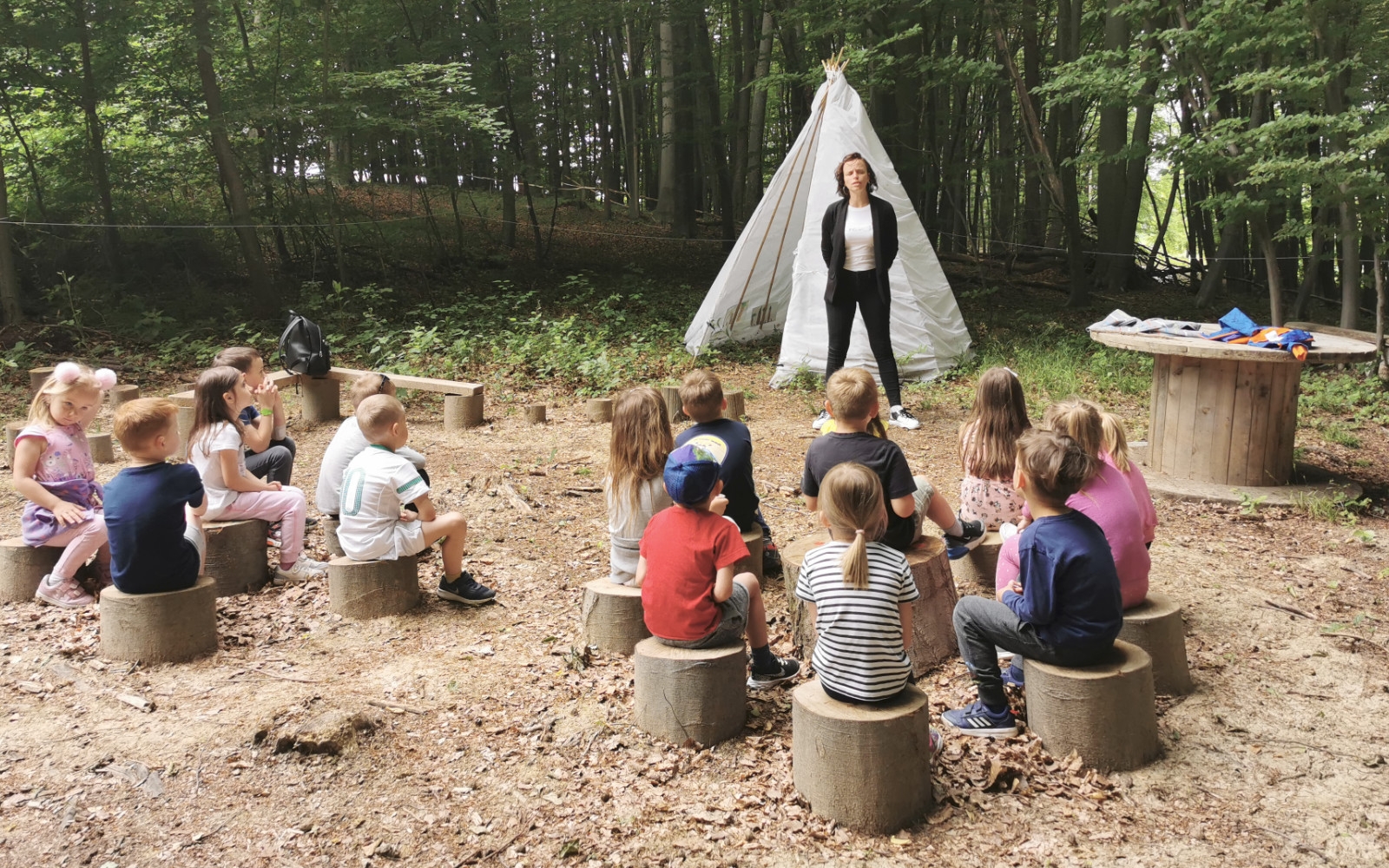 Otroci gozdno igralnico radi obiščejo. Foto: Tanja Krajnc