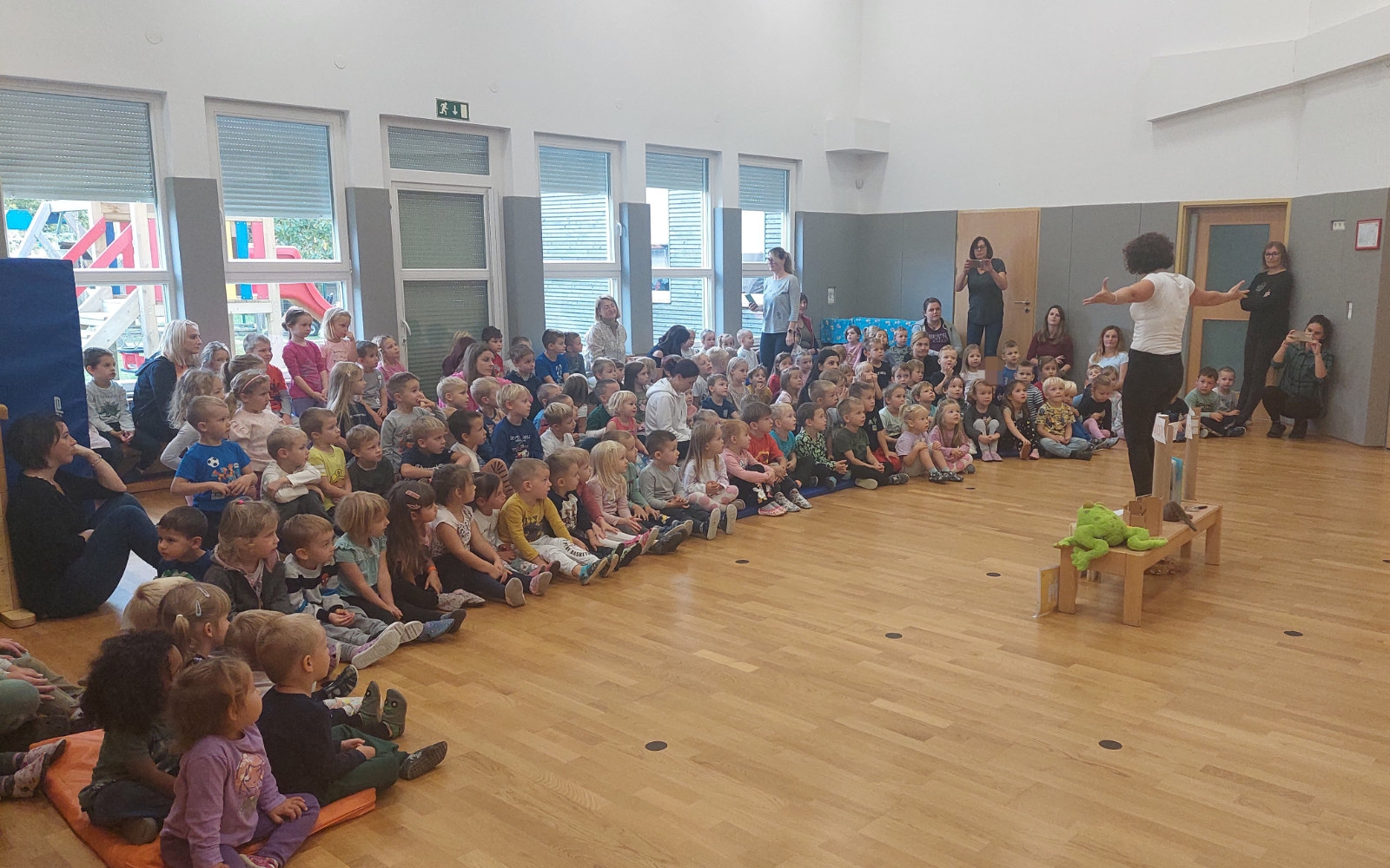 Petra Harl: »Tako veselo je bilo na obisku v Vrtcu Lenart.« Foto: arhiv vrtca