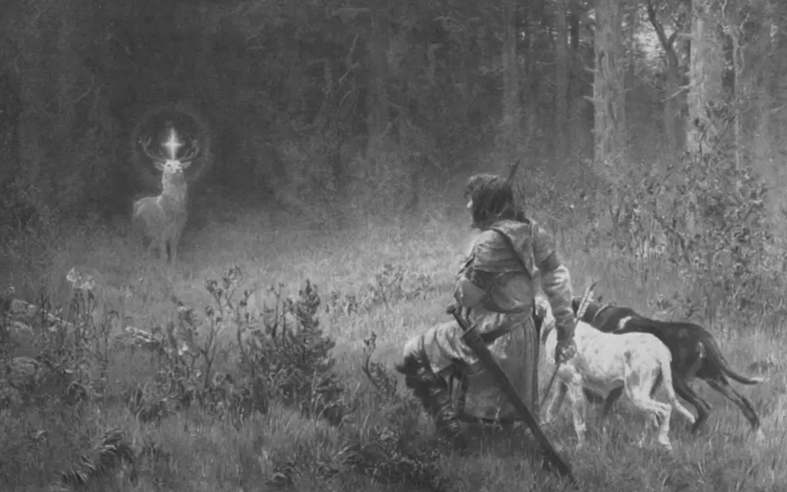 Spreobrnitev sv. Huberta, Wilhelm Rauber (Eduard Engels: Hausbuch deutscher Kunst; Deutsche Verlags-Anstalt, Stuttgart und Berlin 1913; self scanned from book)