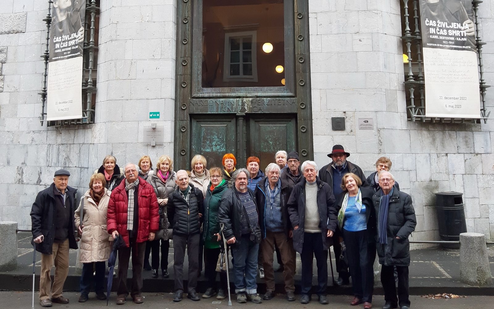 Mariborski Maistrovci po obisku razstave o Kajuhu v NUK. Foto: arhiv DDGM.