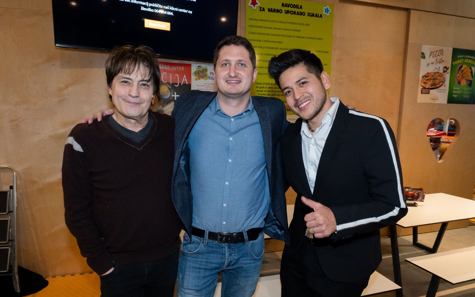 DJ Denis z Vladom Kalemberjem in Isaacom Palmo v Lenartu. Foto: Gašper Vrabel