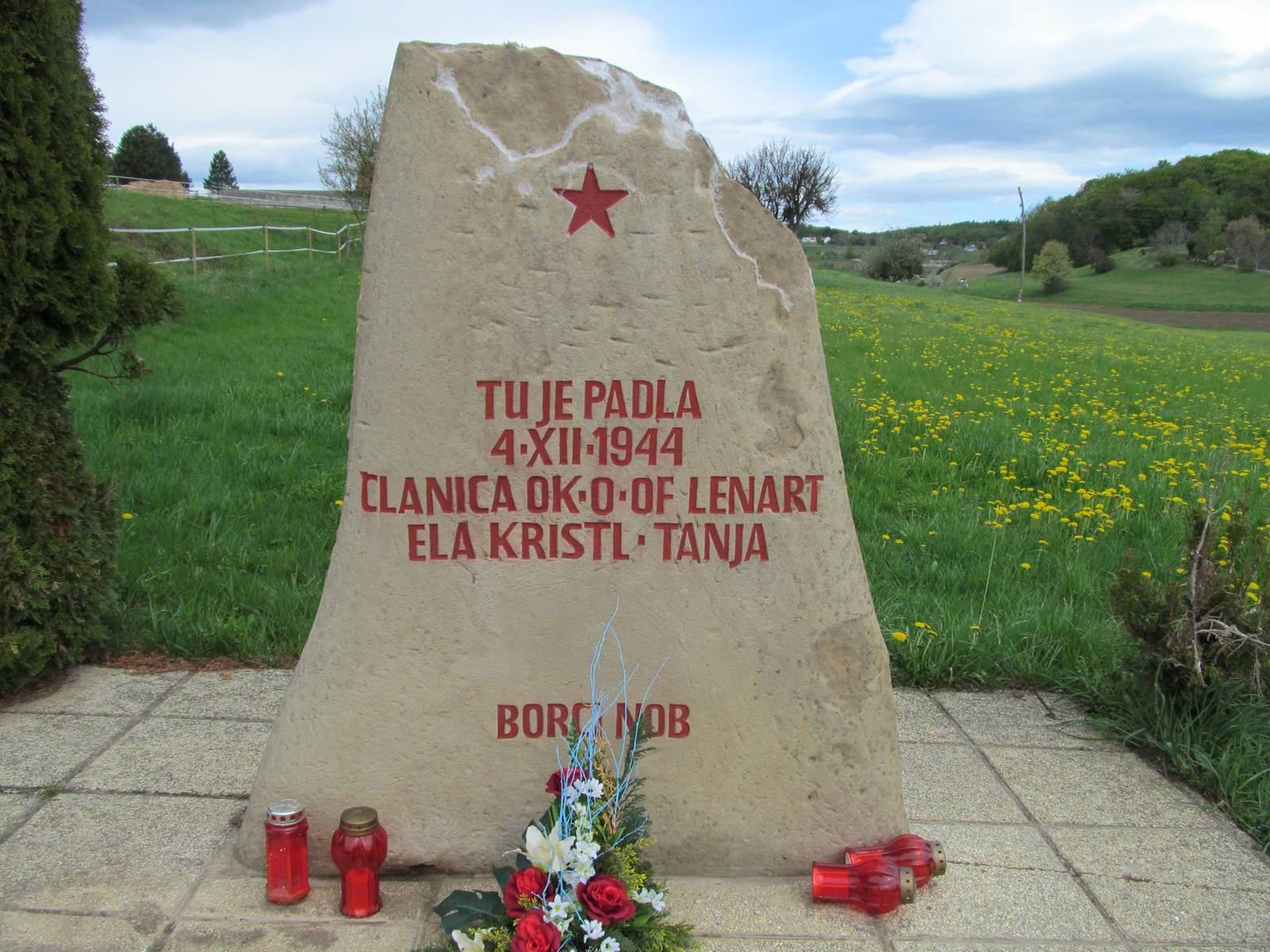 Tanjin spomenik je zdaj lepo urejen. Foto: Marjan Toš.