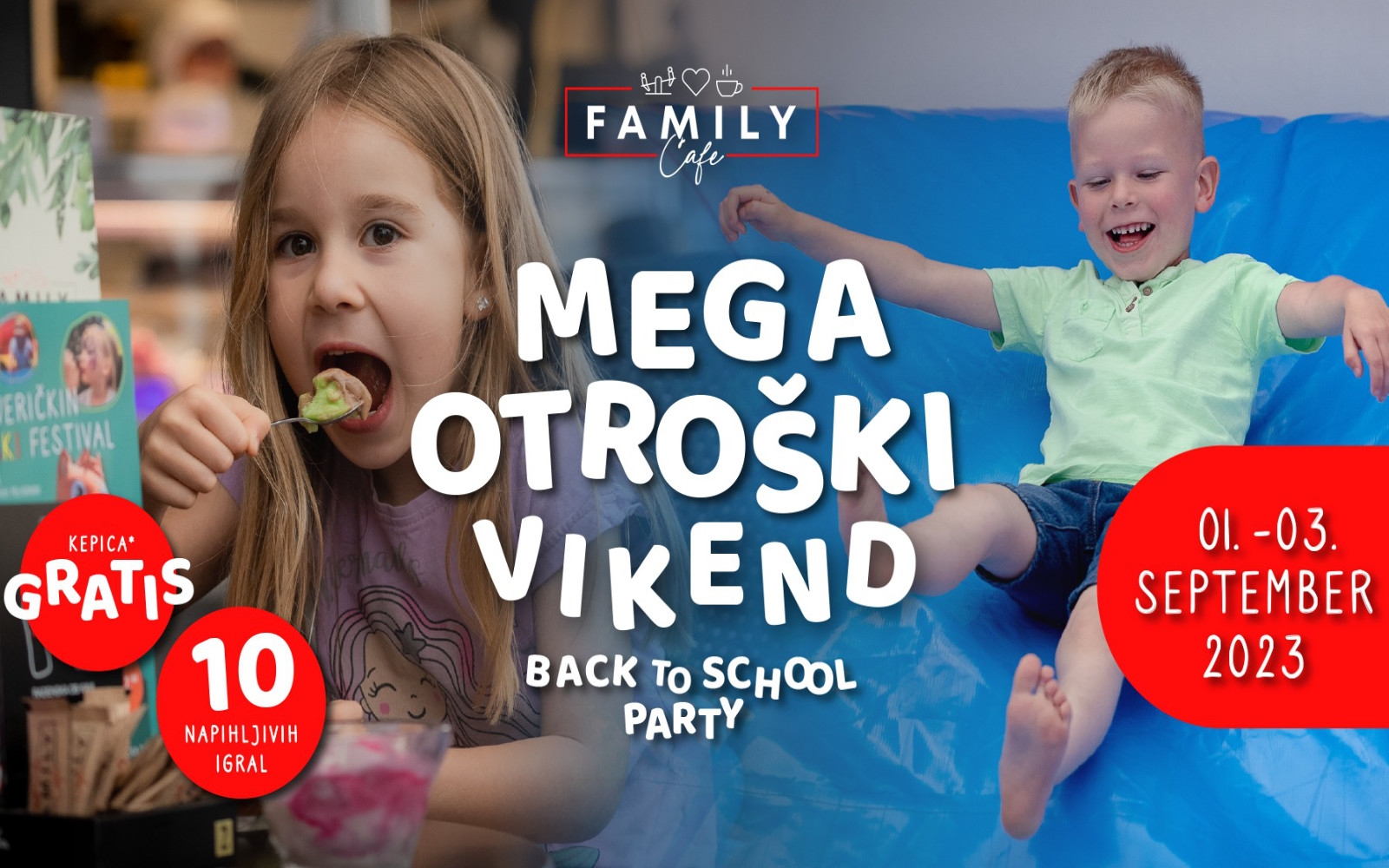 Pridružite se druščini Family Cafe-ja na tem izjemnem vikendu, polnem zabave, sladoleda in nepozabnih trenutkov.