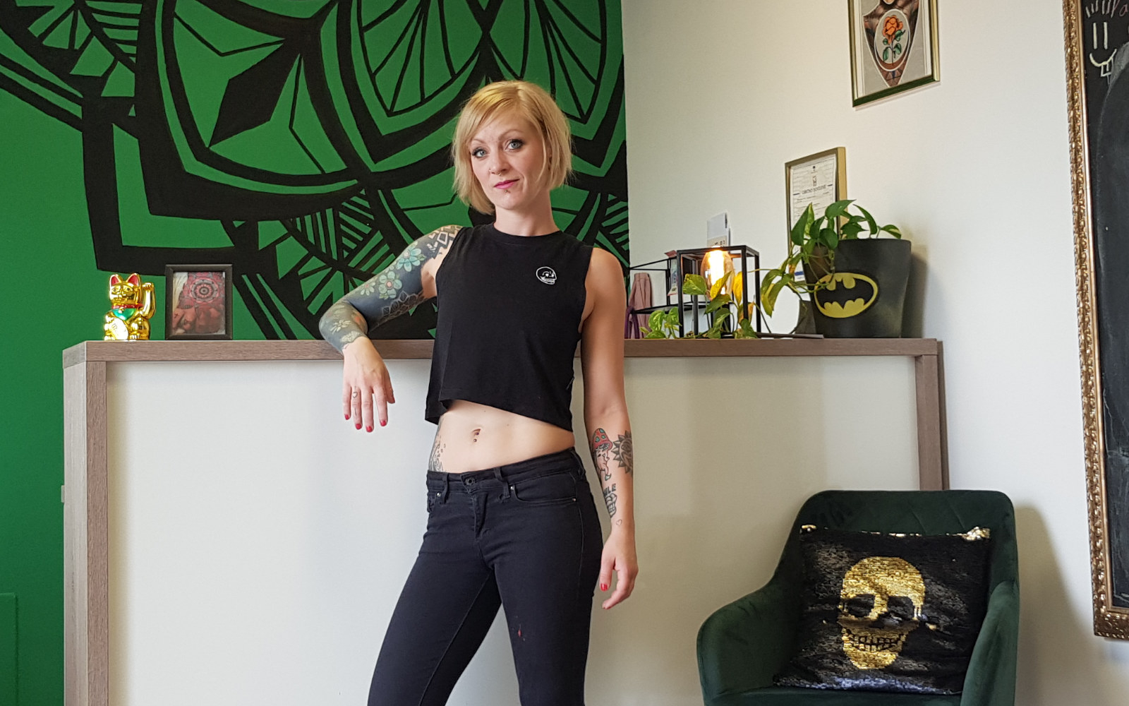 Nuša Tušek je lastnica prvega tatu studia v Slovenskih goricah, ki je nad povpraševanjem zelo zadovoljna. Foto: osebni arhiv