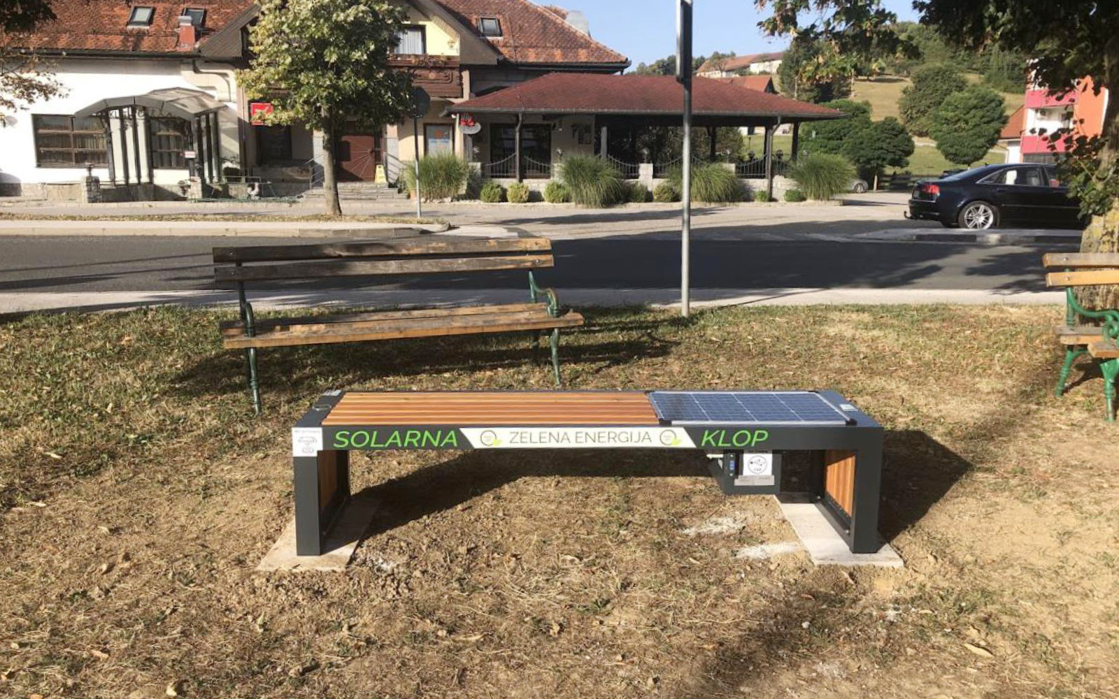 Solarna klop se nahaja v centru Benedikta, nasproti Penziona Petelin. Foto: arhiv občine
