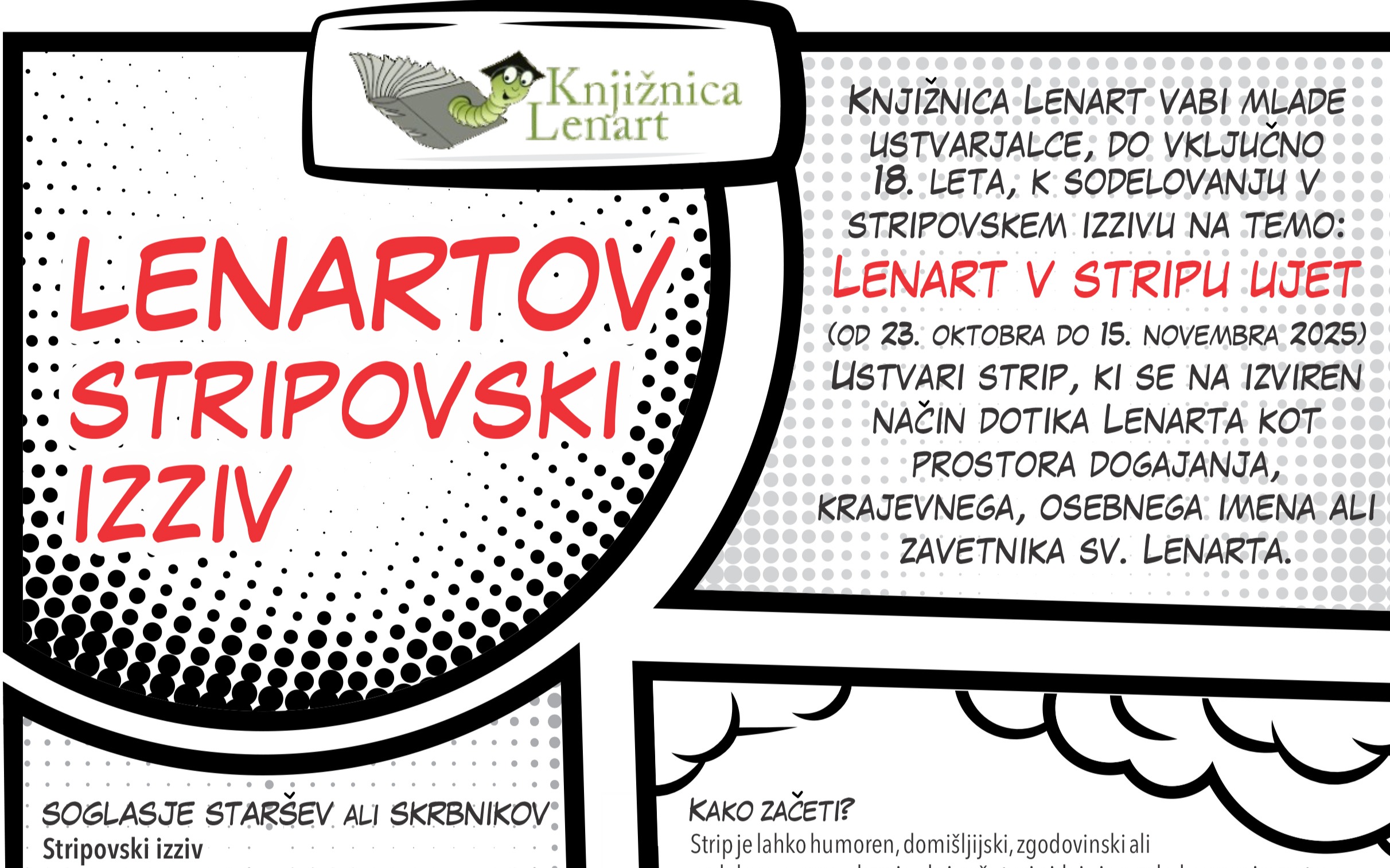 Lenartov stripovski izziv za otroke in mlade